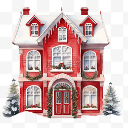 可爱的红房子