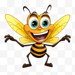 大黄蜂可爱图片_卡通人物疯狂黄蜂动物