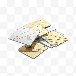 商微图片_从不同视角对干净的金白色 SIM 卡