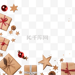 木头桌子图片_圣诞包装和装饰物品在木头上与复