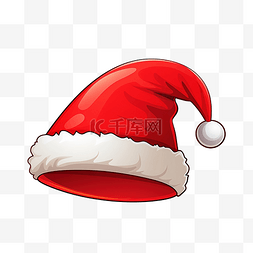 剪切画图片_红色圣诞帽子剪贴画矢量