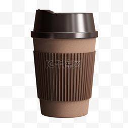 创意饮料图片_咖啡饮料3d棕色