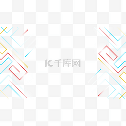 电商几何形图片_商务几何霓虹灯边框渐变