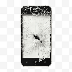 破碎的屏幕智能手机