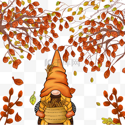 秋天侏儒森林季节树叶