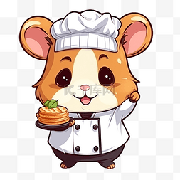 特供菜单图片_可爱的仓鼠厨师卡通风格