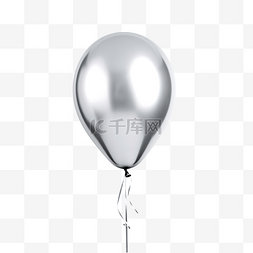 银色金属派对气球