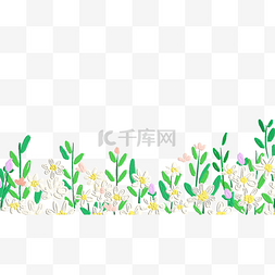 油画花卉边框横图白色