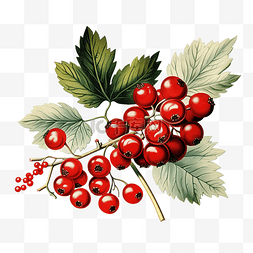 冬天的浆果图片_圣诞装饰品的浆果插图