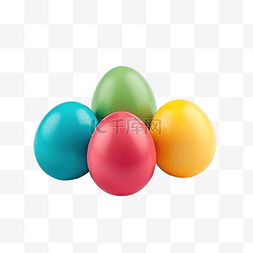 彩色蛋图片_复活节快乐彩色蛋隔离