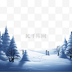 松雪图片_圣诞节满月雪中精灵和雪人的宁静