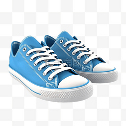 蓝色运动鞋图片_3d 蓝色运动鞋鞋隔离概念 3d 渲染