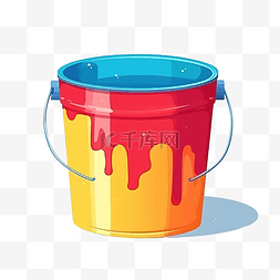 简约风格的油漆桶插图