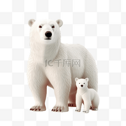 圣诞节图片_圣诞节插图与北极熊和亲爱的白色
