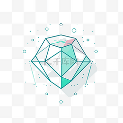 用户水晶图片_受水晶宝石启发的几何设计 向量