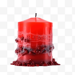 红蜡烛图片_万圣节红蜡烛与烟雾