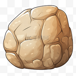 卡通风格的石头插图