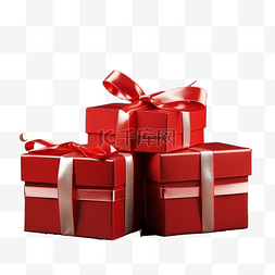 礼盒装礼盒图片_深色木桌上红纸圣诞礼盒