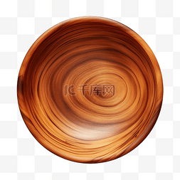 木碗顶视图
