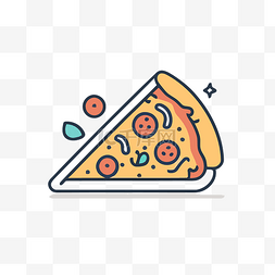 带有切片的披萨食品应用程序图标