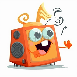 高品质带声音的卡通橙色音乐盒