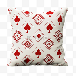 扑克牌图案抱枕