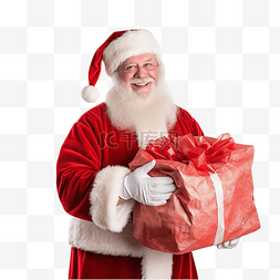 圣诞老人带着装满圣诞礼物的大袋
