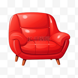 红色沙发舒适椅子装饰