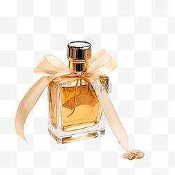 金色禮盒图片_桌上摆着圣诞礼物的金色香水瓶