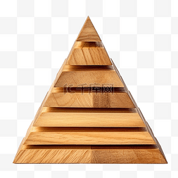 孤立的木金字塔