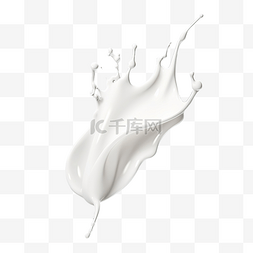 牛奶喷射乳白色飞溅矢量现实液体