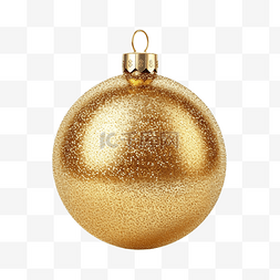 明亮的金色玻璃圣诞球