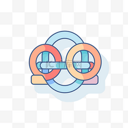 代表形成链接的两个不同圆圈的矢