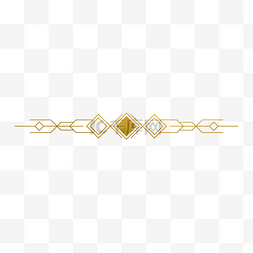 金色分割线古典几何质感装饰线条
