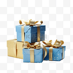 金礼包图片_圣诞节的金盒和蓝盒礼物 x mas 礼