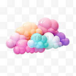 气泡渐变云彩装饰