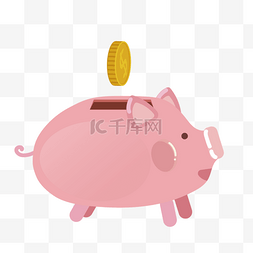 猪年小猪图图片_存钱罐小猪金币