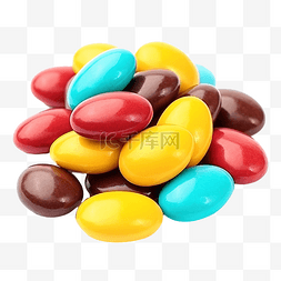 按钮图片_彩色巧克力涂层糖果隔离节日