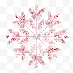 粉红色雪花图片_圣诞花环手工制作，形状为柔和的