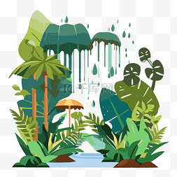 卡通雨林图片_雨林 向量