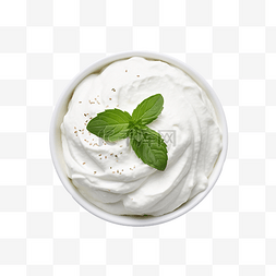 希腊酸奶图片_带有ai生成的labneh png