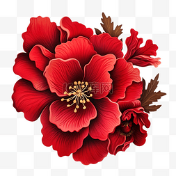 免费花瓣png素材图片_美丽的红色花朵免费PNG