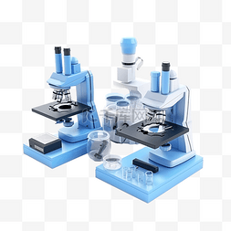 细菌蓝色图片_3D 蓝色显微镜设置隔离室在线创新