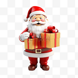 圣诞老人与红色开放礼品盒空圣诞