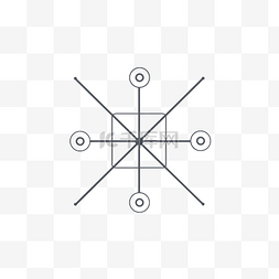 广告设计图片_线条风格插图中的五对称符号 向