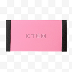粉红色木板图片_用黑色胶带隔离的空白粉红色纸