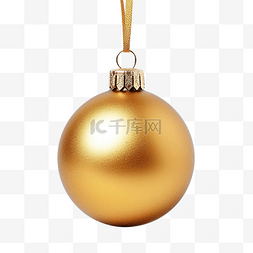 光图片_明亮的金色玻璃圣诞球