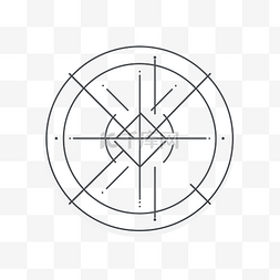 指南针指向图片_指向箭头方向的圆形指南针的线矢