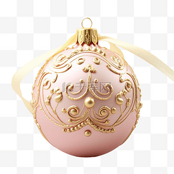 粉红色雪花图片_圣诞装饰品与柔和的粉红色金色装