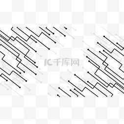 科技边框几何线条图片_商务几何线条黑白边框